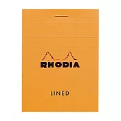 【Rhodia|Basic】N°11 上掀式筆記本_ A7_橫線_80g_ 80張_ 橘皮