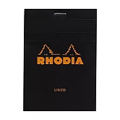 【Rhodia|Basic】N°12 上掀式筆記本 8.5x12 橫線 80g 80張 黑色