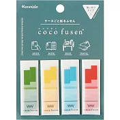 【Kanmido】coco fusen 攜帶式標籤貼4入(S型) ‧綠松色