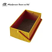 【八幡化成】omnioffre 手提可堆疊方形收納盒S芥末黃