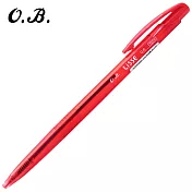 (10支1包) O.B. #1206 中油筆 0.6 紅