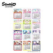 【日本正版授權】凱蒂貓 2021月曆貼紙 月曆貼/年曆貼紙/手帳貼/小月曆貼紙 Hello Kitty