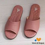 維諾妮卡 優質乳膠室內皮拖鞋M粉紅