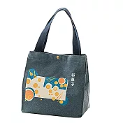 E.City_日式帆布便當包購物袋方款藍