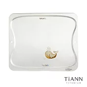 【鈦安純鈦餐具 TiANN】專利萬用鈦砧板 露營砧板 切菜板 烘焙烤盤 -鯨魚