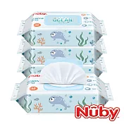 Nuby 海洋系列極厚柔濕巾 (60抽4包)