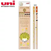 UNI HAHA​​TOCO 動物鉛筆 2B 刺蝟+黑貓
