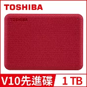 【TOSHIBA 東芝】 V10 Canvio Advance 先進碟 1TB 2.5吋外接式硬碟 (紅)