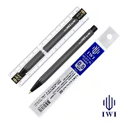 【IWI】toolHex 鋁合金六角中性筆(1黑筆+1藍芯) -泥石灰