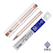 【IWI】toolHex 鋁合金六角中性筆(1黑筆+1藍芯) -柔光粉