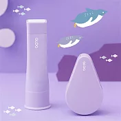 KOKUYO GLOO (粉嫩限定色)方形口紅膠+好黏便利貼組-粉紫企鵝