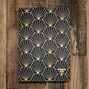 【Clairefontaine｜Neo Deco】A5 騎縫裝筆記本 象牙色橫線 90g 51張 貝殼黑底紋