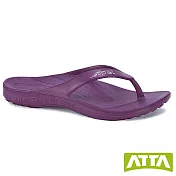 ATTA足弓簡約夾腳拖鞋US8紫色