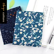 珠友 花布雙格名片本/證件卡套/票卡/拍立得收納-32入(1本) 03白花暗香