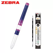 (1筆1芯) ZEBRA SARASA SELECT霓虹色 0.4黑芯+三色筆管  亮粉紅色