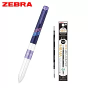 (1筆1芯) ZEBRA SARASA SELECT霓虹色 0.4黑芯+三色筆管  霓虹紫色
