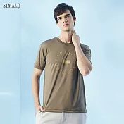 【ST.MALO】環紋冰絲印花防曬秒吸速乾男上衣-2063MT- 3XL 棕綠色