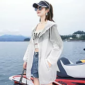 【MsMore】防紫外線拚色潮流薄款防曬外套#108896- M 灰