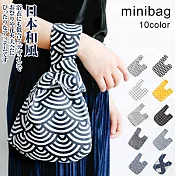 【Sayaka紗彌佳】日本文藝經典花樣和柄系列手腕包  -扇形波紋款