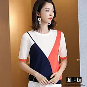 【Jilli~ko】撞色小可愛造型冰絲針織衫 3386　 FREE 橘色