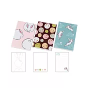 京都Kurochiku 3本組便條紙  兔