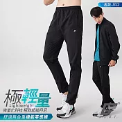 GIAT台灣製UPF50+極輕量機能零感褲(男款/褲腳平口) XL 黑色
