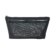 【MUJI 無印良品】尼龍網眼筆袋/船型 /黑.約17x10x5cm