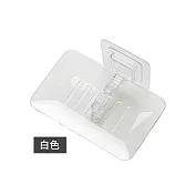【E.dot】免釘水晶肥皂架瀝水架 白色