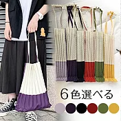 【Sayaka紗彌佳】日系皺褶伸縮樹幹托特肩背包  -深紫色