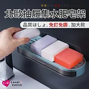 【Cap】北歐抽屜集水肥皂架 藍色