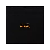 【Rhodia｜Basic】N°210_21x21cm_上掀式筆記本_5x5方格_80g_80張_ 黑皮