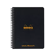 【Rhodia|Classic|Notebook】A5+_線圈筆記本_5x5點格_80g_80張_黑色 黑色