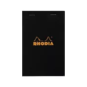 【Rhodia｜Basic】N°14上掀式筆記本 11x17cm 5x5方格 80g 80張 黑皮
