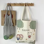 【素包包】單肩包 森林玩耍日系手提購物百搭側背 _米白