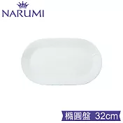 NARUMI Silky White 日本鳴海骨瓷絲路橢圓盤(30cm)