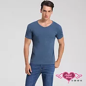 AngelHoney天使霓裳 塑身衣 簡約時尚 短袖彈性透氣運動上衣 內搭T恤 健身 (共四色M~2L) XXL 藍色