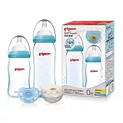 【Pigeon貝親】矽膠防護安心限量組_ 藍