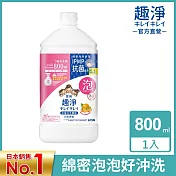 LION日本獅王 趣淨抗菌洗手慕斯補充瓶 柑橘 800ml