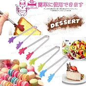 不鏽鋼食物夾 食品迷你方糖夾 矽膠夾頭不傷蛋糕甜點 餐廚烘焙工具 超值3入 Kiret