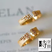 『時空間』夜空繁星鑲鑽造型(14Kgpゴールド)戒指  -窄版