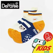 蒂巴蕾 KIDS童襪 直角船襪-小熊 橘色 (S尺寸)