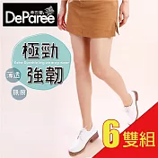 蒂巴蕾 極勁強韌彈性絲襪 6雙組 淺膚