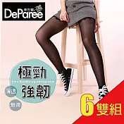 蒂巴蕾 極勁強韌彈性絲襪 6雙組 黑