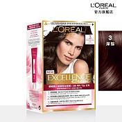 LOREAL Paris 巴黎萊雅 優媚霜三重護髮染髮霜 172g 3 深棕