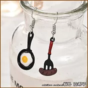 『坂井.亞希子』創意童趣早餐與鍋鏟造型耳環 -耳勾款