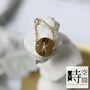 『時空間』指間的浪漫抽拉可調節鍊款(16Kgp????)戒指 鏤空K字母款