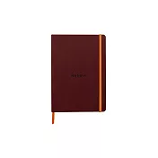 【Rhodia｜Rhodiarama】軟皮筆記本 A5_橫線_象牙白_90g_80張_彈性束帶_ 勃根地