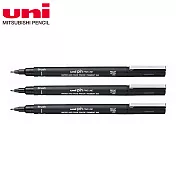 (3支1包)三菱代用針筆 BRUSH 黑