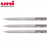 (3支1包)三菱代用針筆 0.5 淡灰