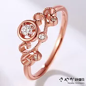 【Sayaka紗彌佳】戀戀風情古典鏤空雕花鑲鑽開口戒   -單一款式